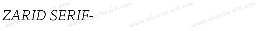 ZARID SERIF字体转换